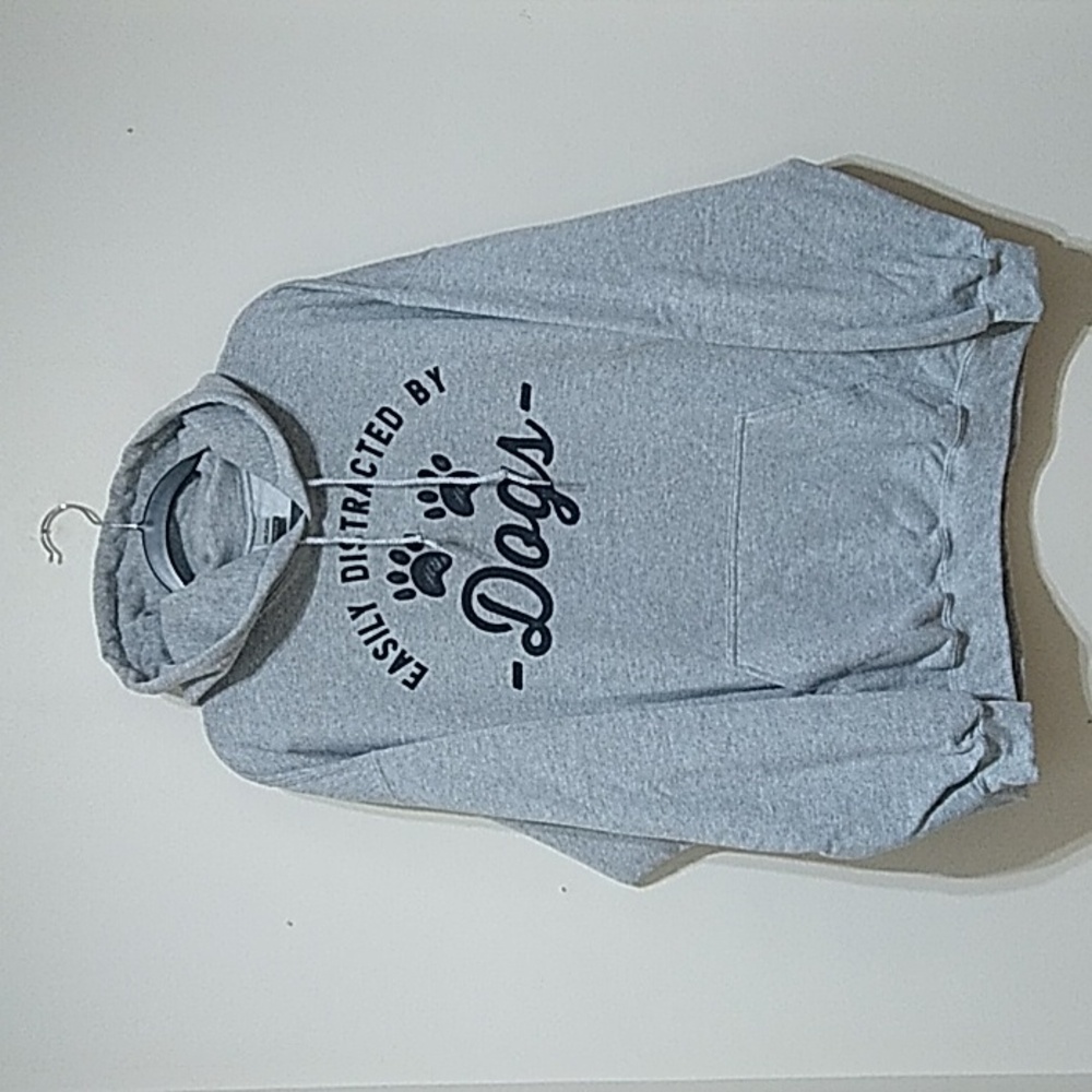 GILDAN Easily Distracted By Dog's Fleece Lined Hoodie